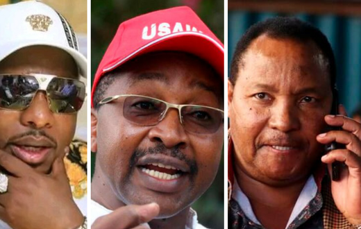 A collage of Mike Sonko, Mwangi wa Iria and Ferdinand Waititu