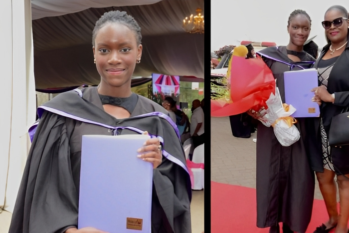 Suzanna Owiyo celebrates daughter Nadia Ounga's as she graduates from Riara University