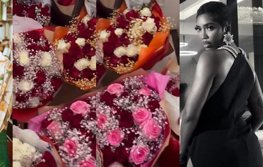 Omah Lay send Tiwa Savage Bouqet [KemiFilani]