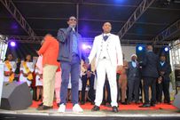 Ruiru MP Simon King'ara and Pastor Ben Kiengei during a gospel concert on July 16, 2023