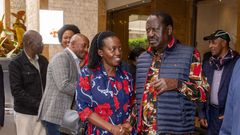 Senior Counsel Martha Karua with former Prime Minister Raila Odinga on August 31, 2022
