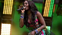 Tiwa Savage performs onstage at the Budweiser Made in America Festival. Credits: Zachary Mazur/FilmMagic