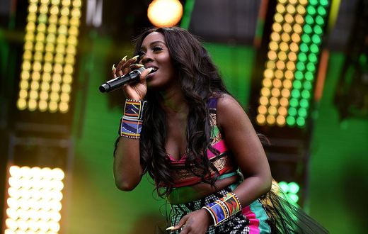 Tiwa Savage performs onstage at the Budweiser Made in America Festival. Credits: Zachary Mazur/FilmMagic