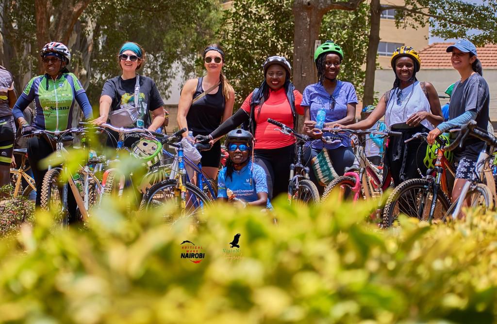 Kenyan cyclists at a past riding event