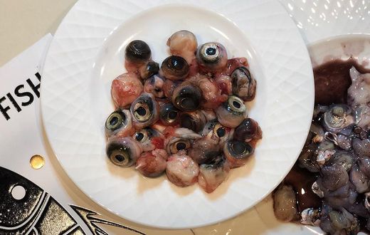 A plate of tilapia eyes