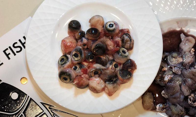 A plate of tilapia eyes