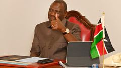 President William Ruto in a virtual meeting with TikTok CEO Shou Zi Chew