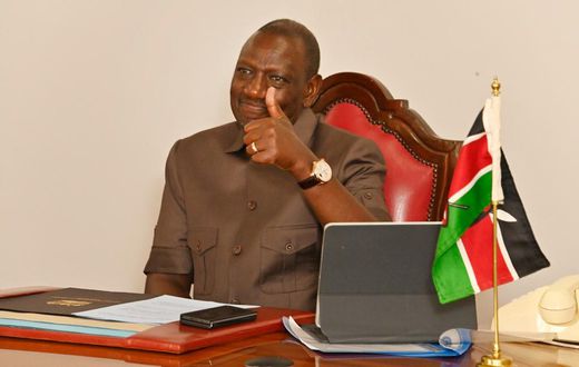 President William Ruto in a virtual meeting with TikTok CEO Shou Zi Chew