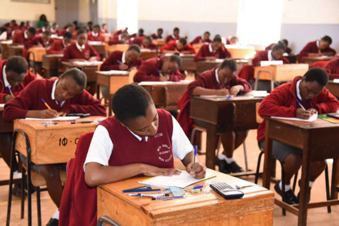 Learners writing KCSE exams