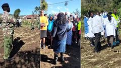 Police presence during Jeff Mwathi's exhumation