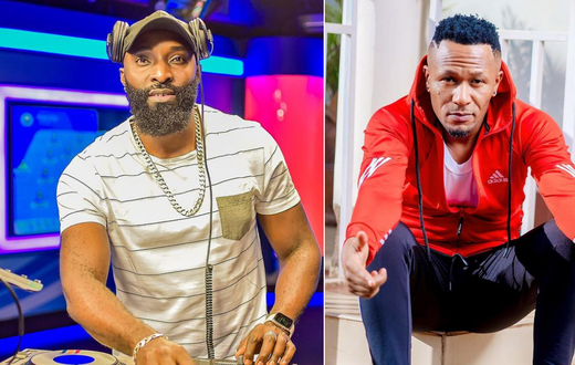 A collage of DJ Sadic and DJ Mo