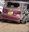 Car involved in an accident along the Nairobi-Nakuru Highway
