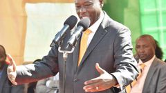 Deputy President Rigathi Gachagua speaking in Nyandarua county on Saturday, May 6, 2023