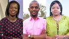 A collage showing Tahidi High actors Lydia Gitachu, Ted Kitana & Angel Waruinge