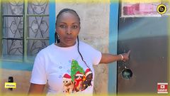 A screengrab image of KRG The Don’s alleged baby mama, Susan pointing at the room where Yvonne was allegedly conceived in Ndumberi [YouTube]