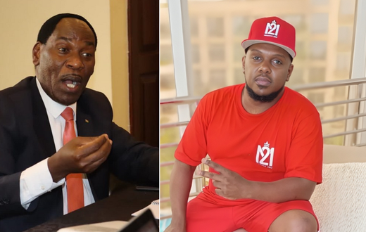 A collage of Dr Ezekiel Mutua and Nonini