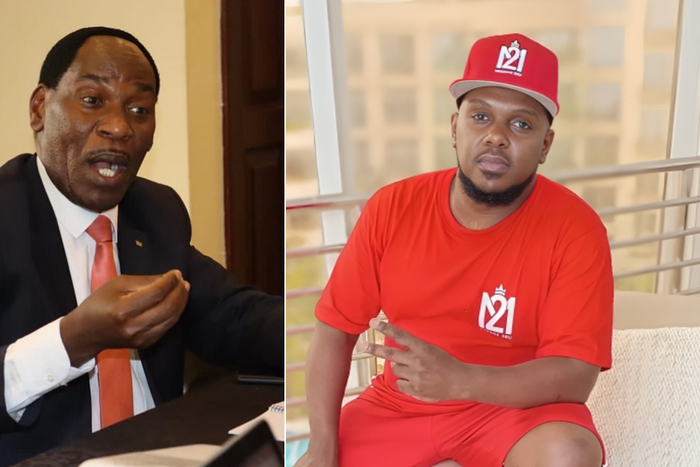 A collage of Dr Ezekiel Mutua and Nonini