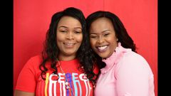 The latte De-Mathew's two wives, Sabina Wairimu and Caroline Waithira