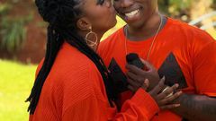 Flaqo with his girlfriend Keranta