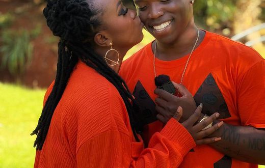 Flaqo with his girlfriend Keranta
