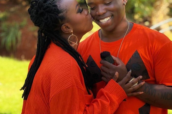 Flaqo with his girlfriend Keranta