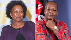 Former Kipipiri MP Amos Kimunya and his late wife, Lucy Wanjiru Muhinga