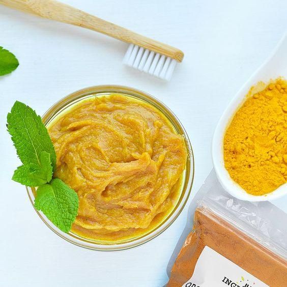 Coconut oil and turmeric paste