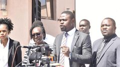 KMPDU Secretary General, Dr. Davji Bhimji Atellah addressing a media briefing