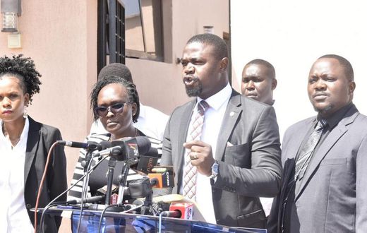 KMPDU Secretary General, Dr. Davji Bhimji Atellah addressing a media briefing