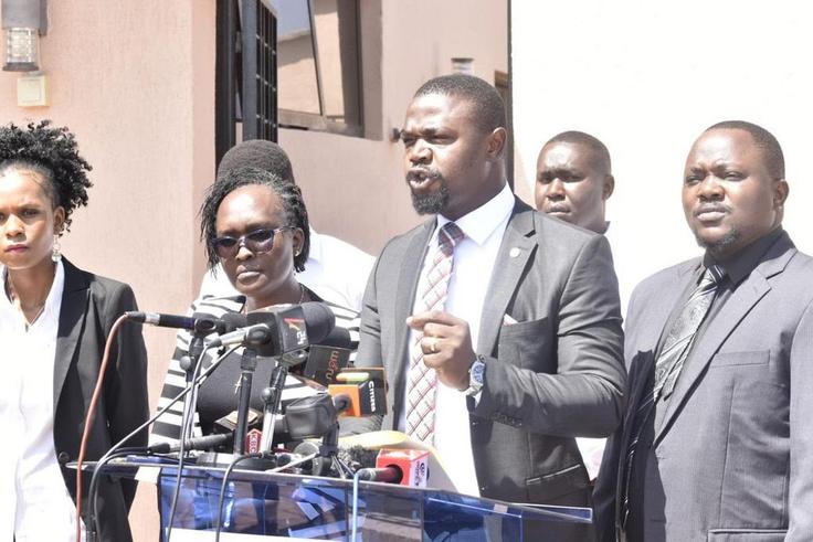 KMPDU Secretary General, Dr. Davji Bhimji Atellah addressing a media briefing