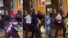Silvanus Osoro tackled by fellow MPs as he tried accessing the National Assembly