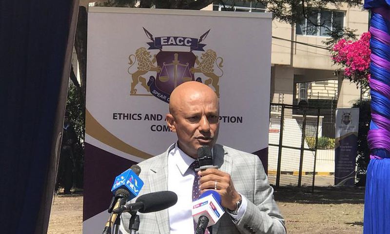 EACC’s CEO Twalib Mbarak during a past media briefing