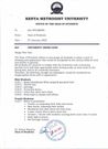 A memo from Kemu University dated January 5, 2023 which requested all students to comply with the university code of dressing