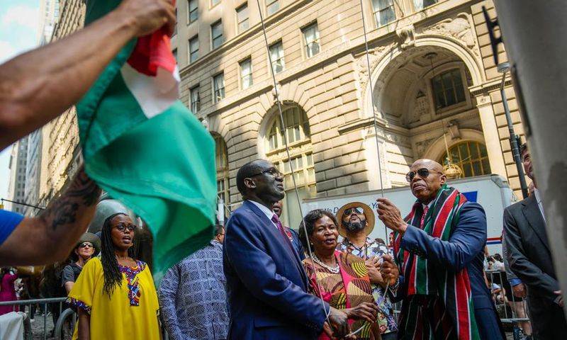 New York Mayor Eric Adams raised Kenya's flag in the city for the first time on June 1, 2023
