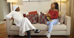 Abel Mutua & his daughter Mumbus
