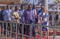 From left: Deputy President Rigathi Gachagua, President William Ruto, and US first lady Jill Biden.