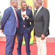 File image of President William Ruto sharing light moments with Majority leader Kimani Ichung'wah and Kiharu MP Ndindi Nyoro at State House, Nairobi.
