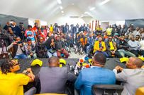 UDA Sec Gen Cleophas Malala welcomes musicians to UDA on April 12, 2023