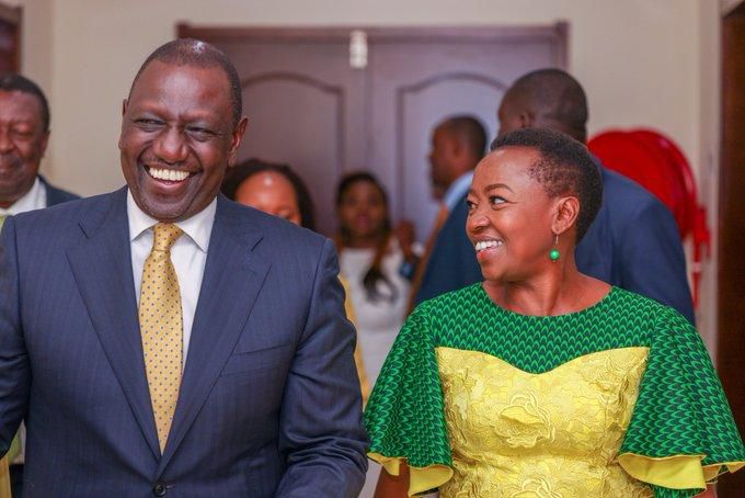 File image of President William Ruto with First Lady, Mama Rachel Ruto