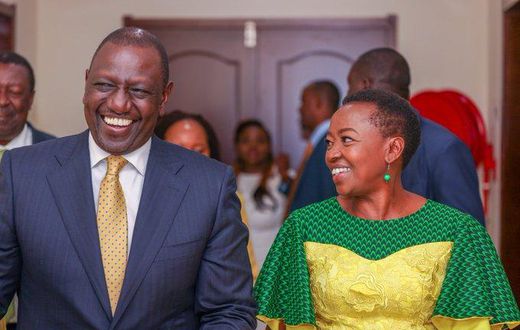 File image of President William Ruto with First Lady, Mama Rachel Ruto