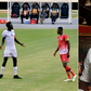 A collage of a Harambee Stars match against South Sudan and Radio Citizen presenter Shatta Bway