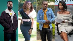 From left: A collage of 'Becky' actors Haji Nzibo 'Hakim', Lucy Maina 'Becky', Sammy Mwangi 'Tito', and Brenda Ngeso ' Maureen'