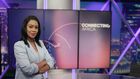Victoria Rubadiri posing at CNN studio
