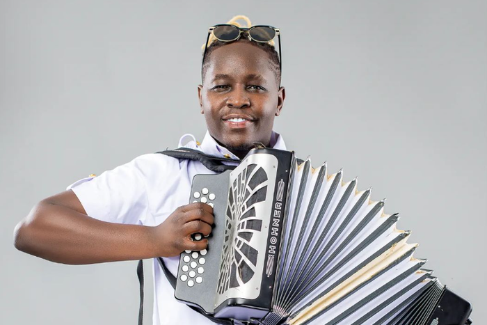 DJ Fatxo posing with an accordion