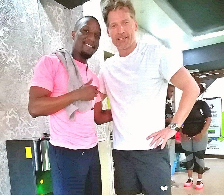 Game of Thrones actor Nikolaj Coster-Waldau with Gituru Mwai in Nairobi