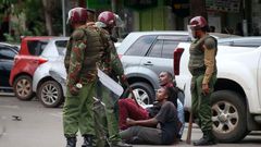 Protestors in Nairobi CBD
