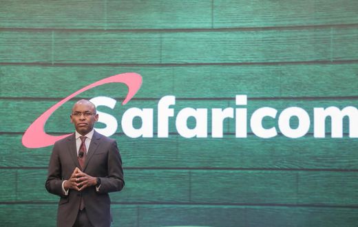 Safaricom CEO Peter Ndegwa presenting the HY23 results in November 2022