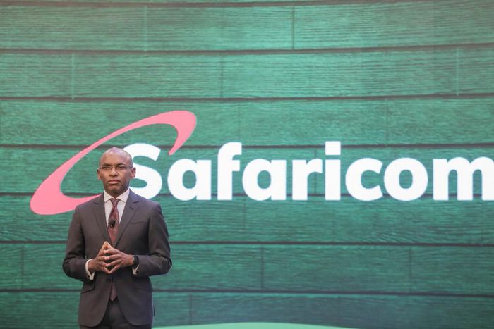 Safaricom CEO Peter Ndegwa presenting the HY23 results in November 2022