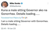 Translated tweet by former Nairobi Governor Mike Sonko