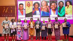 President William Ruto with women leaders at the launch of the Women Governors G7 Caucus in Nairobi on March 7, 2024